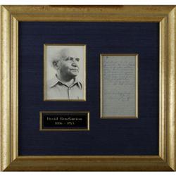 David Ben-Gurion ALS  David Ben-Gurion Autograph Letter Signed ,
