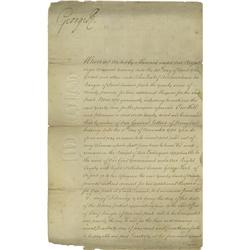 King George the III of England Document Signed King George the III of England Document Signed