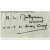 Image 2 : 2 Field Marshall Montgomery Signatures Field Marshall Bernard Montgomery Document Signed,
