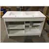 Image 2 : 2-Door 2-Drawer White Bathroom Vanity (22"L x39"W x 34"H)