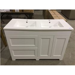2-Door 2-Drawer White Bathroom Vanity