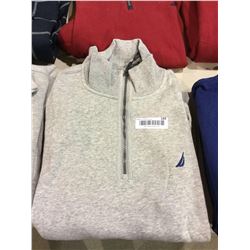 Nautica Zip-Front Sweater - Grey - M