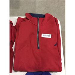 Nautica Zip-Front Sweater - Red -XL