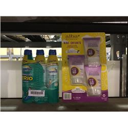 Coppertone Contiguous Spray 60 SPF 3-Pack andAlbaBotanicaKids Sunscreen Lotion Lot of 2