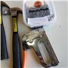 Image 2 : NEW HIGH TENSION HACKSAW, HAMMERS, NAILS, AND STAPLE GUN