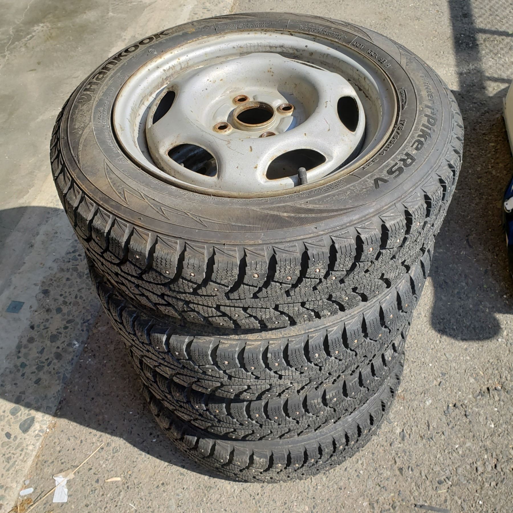 4 HANKOOK WINTER I PIKE 175/65R14 TIRES ON 4 BOLT RIMS FIT TOYOTA ...