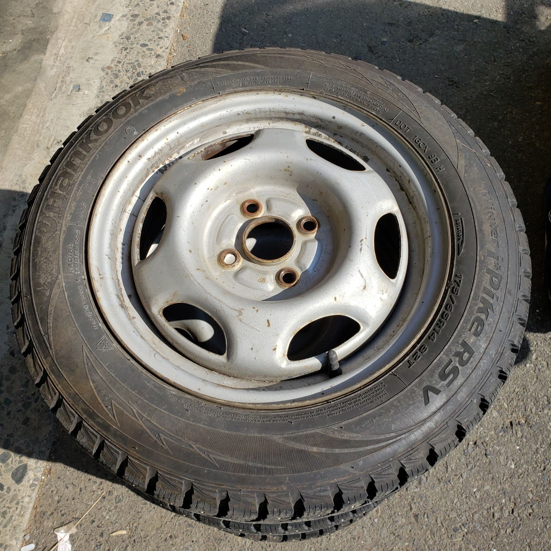 4 HANKOOK WINTER I PIKE 175/65R14 TIRES ON 4 BOLT RIMS FIT TOYOTA ...