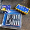 Image 1 : NEW WESTWARD 9 PIECE MINI PLIER/SCREWDRIVER SET, LASER LINE GENERATOR AND 60 PC GREASE ACCESSORY KIT