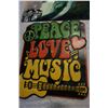 Image 2 : TIN PEACE LOVE MUSIC SIGN AND GO BIG HAWAII TIN SIGN
