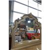 Image 2 : HOME ELEGANCE GREY MODERN STONE TOP DRESSER AND MIRROR, FREIGHT DAMAGE TO STONE, RETAIL $1299