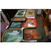 Image 2 : LOT OF VINTAGE TRAYS