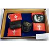 Image 2 : ANTIQUE LINED DRESSER BOX WITH COLLECTIBLE CASED VINTAGE ROSARIES