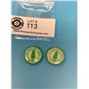 Image 1 : Lot of 2 The Green Forrest League Pinbacks