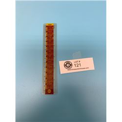 1938 Shell Oil Ruler/ Calendar 6" Long