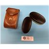 Image 1 : A Pair of Antique Ebony Clothes Brushes in Leather Case