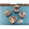 Image 1 : 4 Pieces of Chinese Porcelain. 3 Boxes and a Teapot