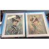 Image 1 : Lot of 2 Framed Picture of A Lady.