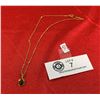Image 1 : Vintage Gold Filled and Jade Necklace and Pendant