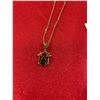 Image 2 : Vintage Gold Filled and Jade Necklace and Pendant