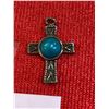 Image 2 : A Small Sterling And Turgquoise Cross Pendant