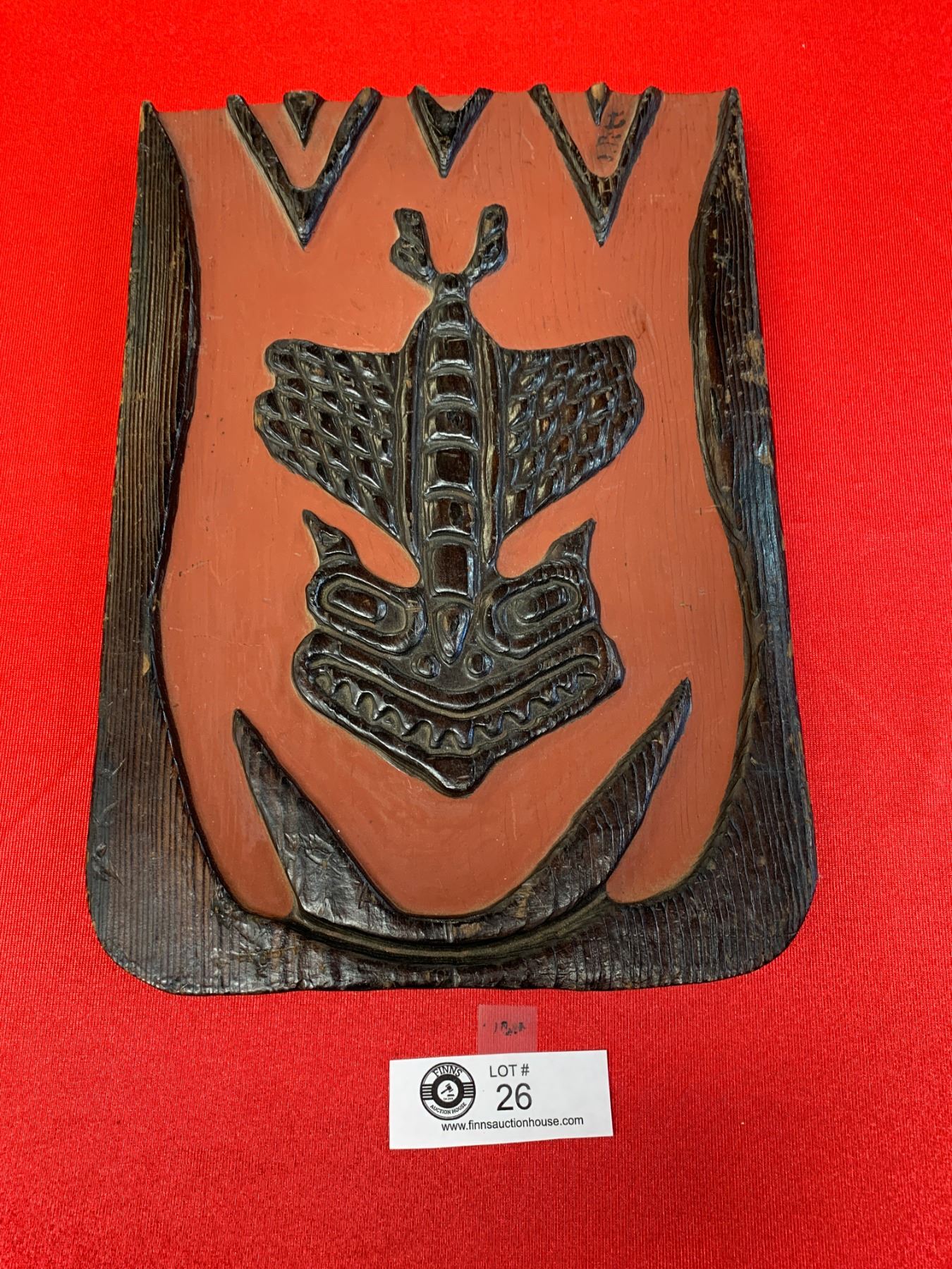 A First Nations Carved Wood Panel