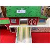 Image 2 : Vintage Large Marx Tin Barn Toy. 30" w x 13" h in Nice Condition 1960's