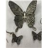 Image 2 : Very Nice Pair of Butterffy Earrings and a Butterfly Brooch Handmade Autographed Pewter