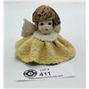 Image 1 : Zampiva Porcelain Figurine of a Little Girl in Yellow Dress, Made in Italy