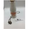 Image 1 : Kelowna Creamery Vintage Halp Pint Milk Bottle Plus a Sterling Silver Dairy Cow Pendant on a String 
