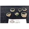 Image 2 : A Group of 6 Marked 925 Sterling Silver Rings. Some have been Cut Off