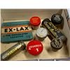 Image 2 : Vintage White Owl Cigar Box Filled with Corks from Liquor Bottles, Plus a Vintage Ex Lax ,Tums and a