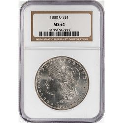 1880-O $1 Morgan Silver Dollar Coin NGC MS64