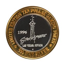 .999 Silver Stratosphere Las Vegas, Nevada $10 Casino Limited Edition Gaming Token