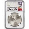 Image 1 : 2006-P $1 Ben Franklin Scientist Silver Dollar Coin NGC MS70 Mike Castle Signature