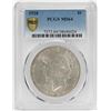 Image 1 : 1928 $1 Peace Silver Dollar Coin PCGS MS64