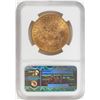 Image 2 : 1875 $20 Liberty Head Double Eagle Gold Coin NGC MS62