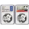 Image 1 : Lot of (2) 2019 China 10 Yuan Silver Panda Coins NGC MS70 Early Releases
