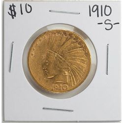 1910-S $10 Indian Head Eagle Gold Coin