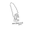Image 1 : MATT GROENING DRAWING OF MADGE SIMPSON.
