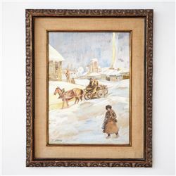 F. IMREY RUSSIAN GOUACHE PAINTING.
