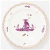 Image 1 : A MEISSEN PORCELAIN PLATE OF MÜNCHHAUSSEN SERVICE TYPE.