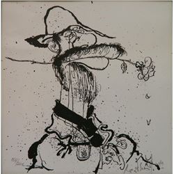 Ronald Searle lithograph.