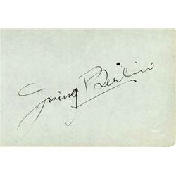 IRVING BERLIN SIGNED.