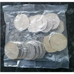 Sherlock Holmes 50p Coins x 20 in the sealed bag.