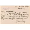 Image 1 : ZANE GREY HANDWRITTEN SIGNED NOTE