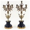 Image 1 : PAIR LOUIS XVI STYLE BRASS SIX LIGHT CANDELABRA