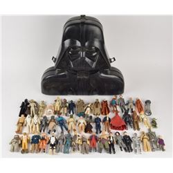 50 Star Wars Action Figures in Darth Vader Case.