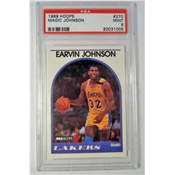 1989 HOOPS MAGIC JOHNSON #270 BASKETBALL CARD - PSA