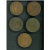 Image 1 : Group of 5 Half Cents, 1826-1853.