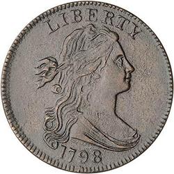 1798 L1C S-157 R2 VF20. Small 8 with Style I Hair.